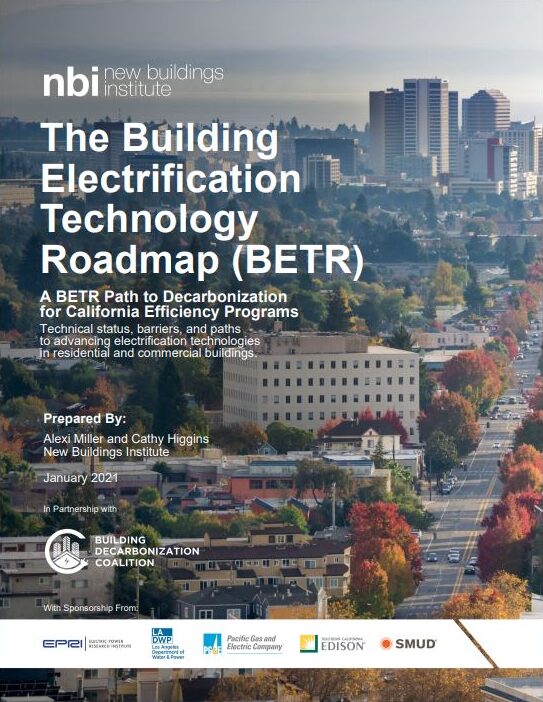 cover of building electrification technology roadmap (BETR)
